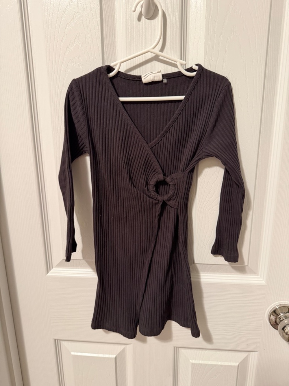 Cotton On Kids Ribbed Knit Toddler Wrap Dress 3T